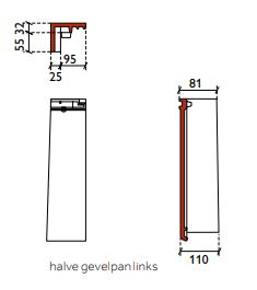 Tuile plat halve gevelpan