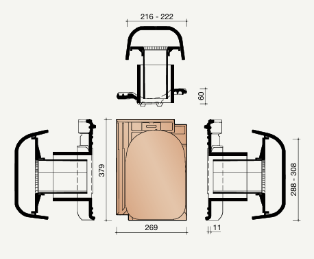 Koramic VHV Vario doorvoerpan 125mm