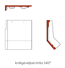 Tegalit knikgevelpan 140 graden