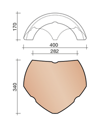 Koramic Tuile du Nord 44 broekstuk 3x halfrond