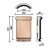 Koramic Tuile du Nord 44 halfronde hoekkepervorst