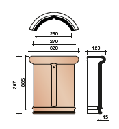 Koramic Tuile du Nord 44 halfronde vorst