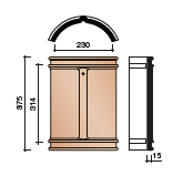 Koramic Tuile du Nord 44 halfronde vorst met dubbele sluiting