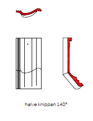 Sneldek Novo+ halve knikpan 140°